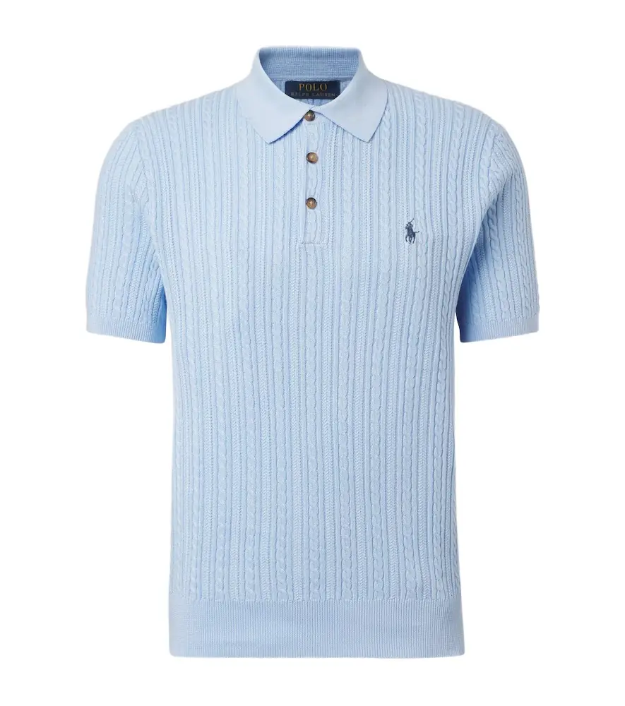 Polo Ralph Lauren Cable-knit cotton polo sweater
