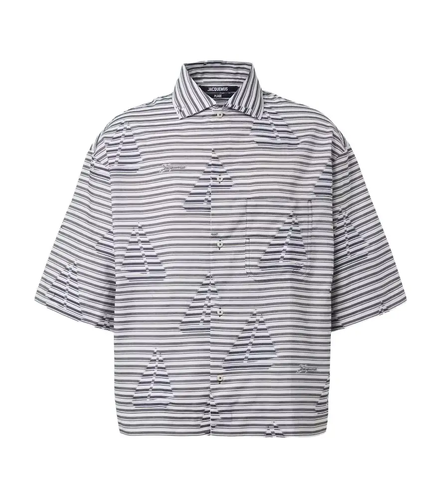 Jacquemus Plage striped cotton bowling shirt