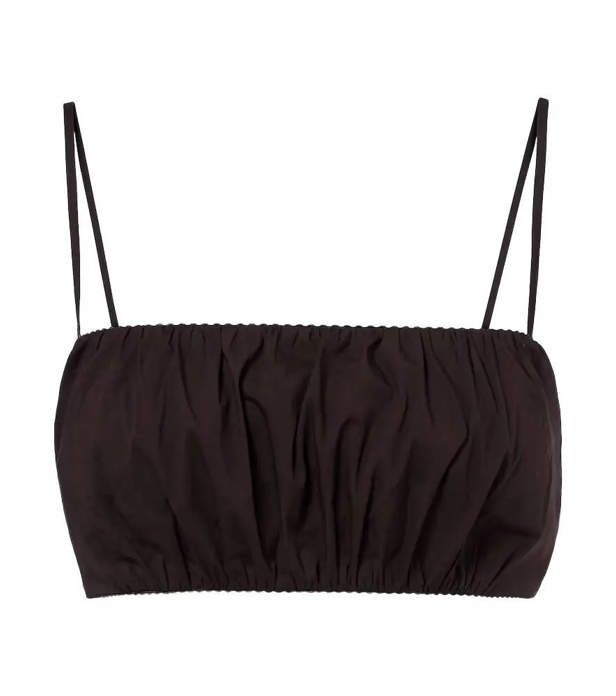 Staud Fiore cotton crop top