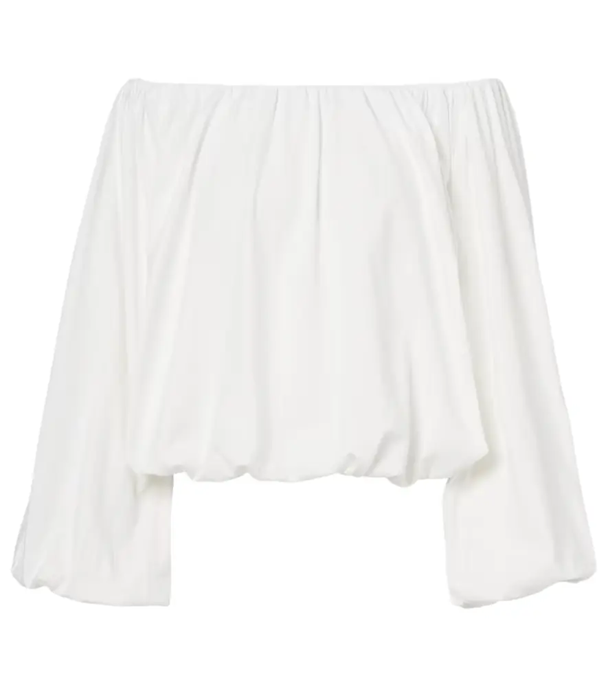 Dorothee Schumacher Soft Volume cotton poplin off-shoulder top