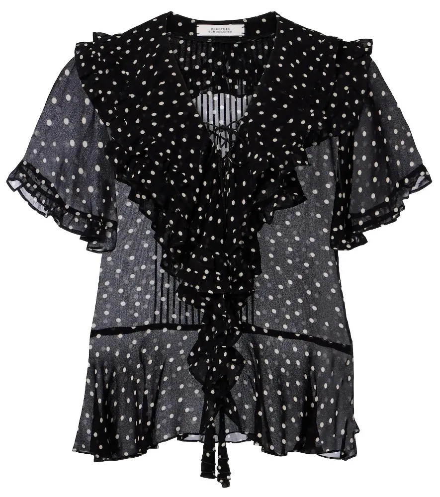 Dorothee Schumacher Dancing Dots polka-dot georgette blouse