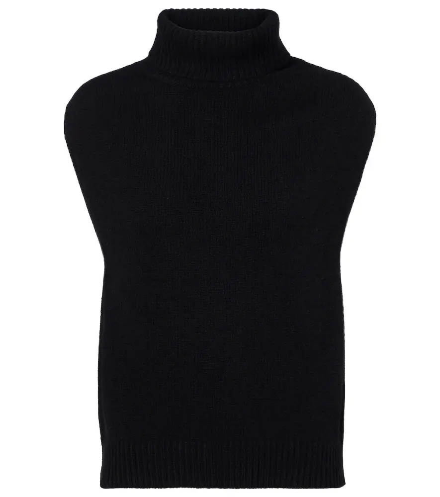 Jardin des Orangers Turtleneck wool and cashmere sweater vest