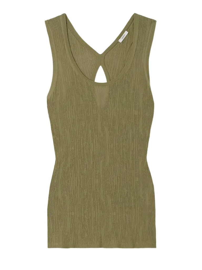 Joseph Bayt Cutout Textured-knit Tank