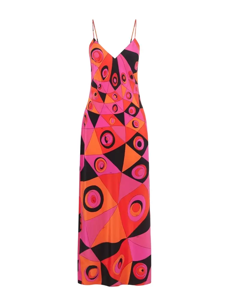 PUCCI Printed Silk Crepe De Chine Maxi Dress