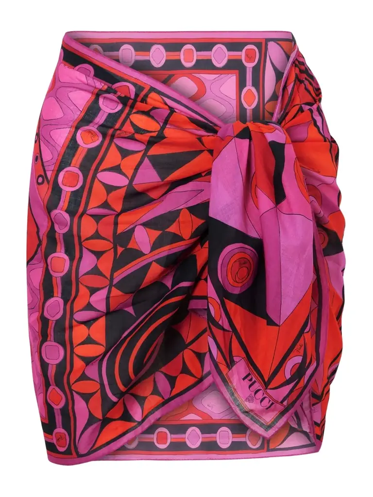 PUCCI Printed Self-tie Cotton Pareo
