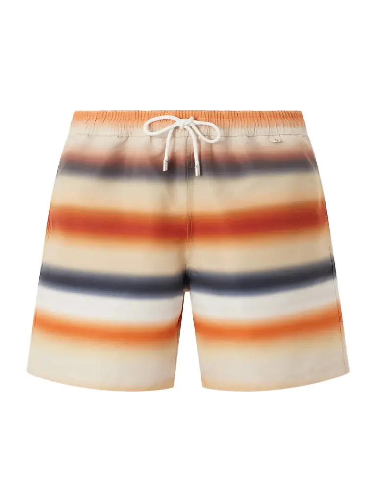 + Paula's Ibiza Straight-Leg Mid-Length Striped Swim Shorts