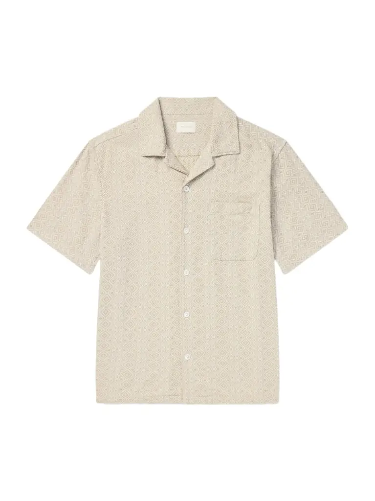 Aimé Leon Dore Novelty Camp-Collar Cotton-Jacquard Shirt