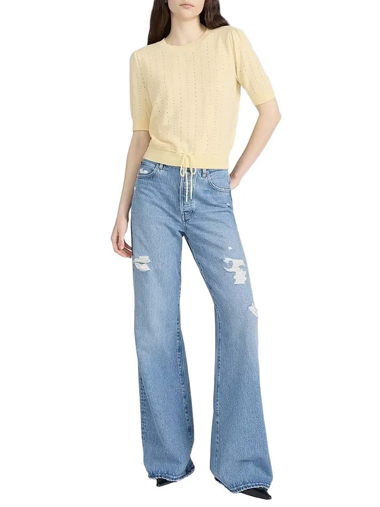 FRAME Women's The Cashmere Charm Sweater - Canary