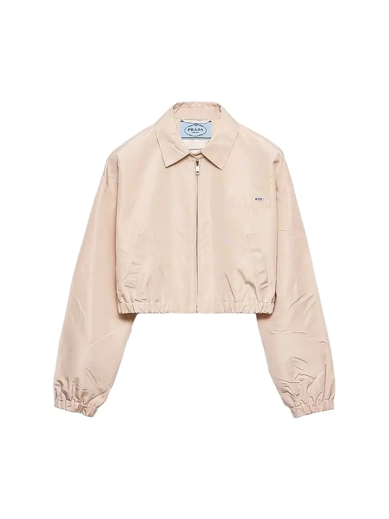 Prada Women's Faille Blouson Jacket - Beige Khaki