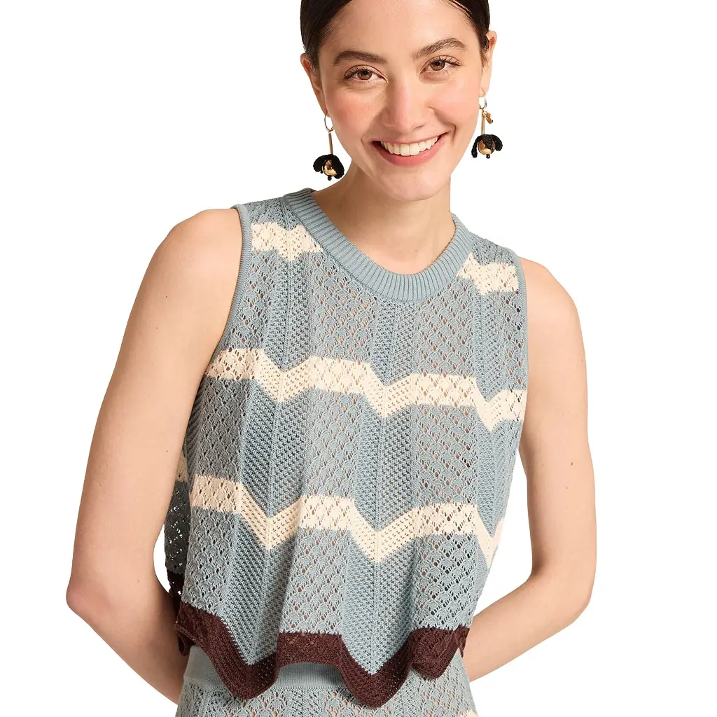 La Double J Chevron Top