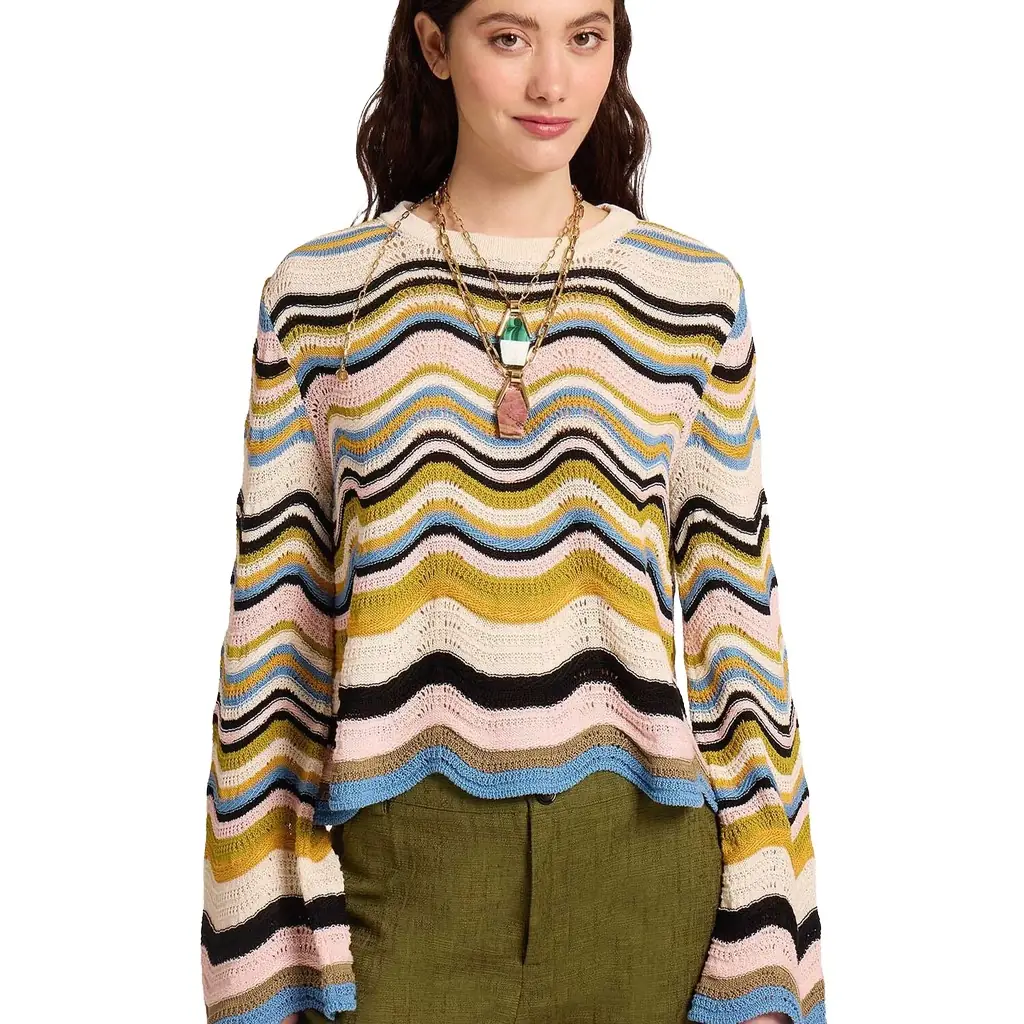 La Double J Chevron Crop Sweater