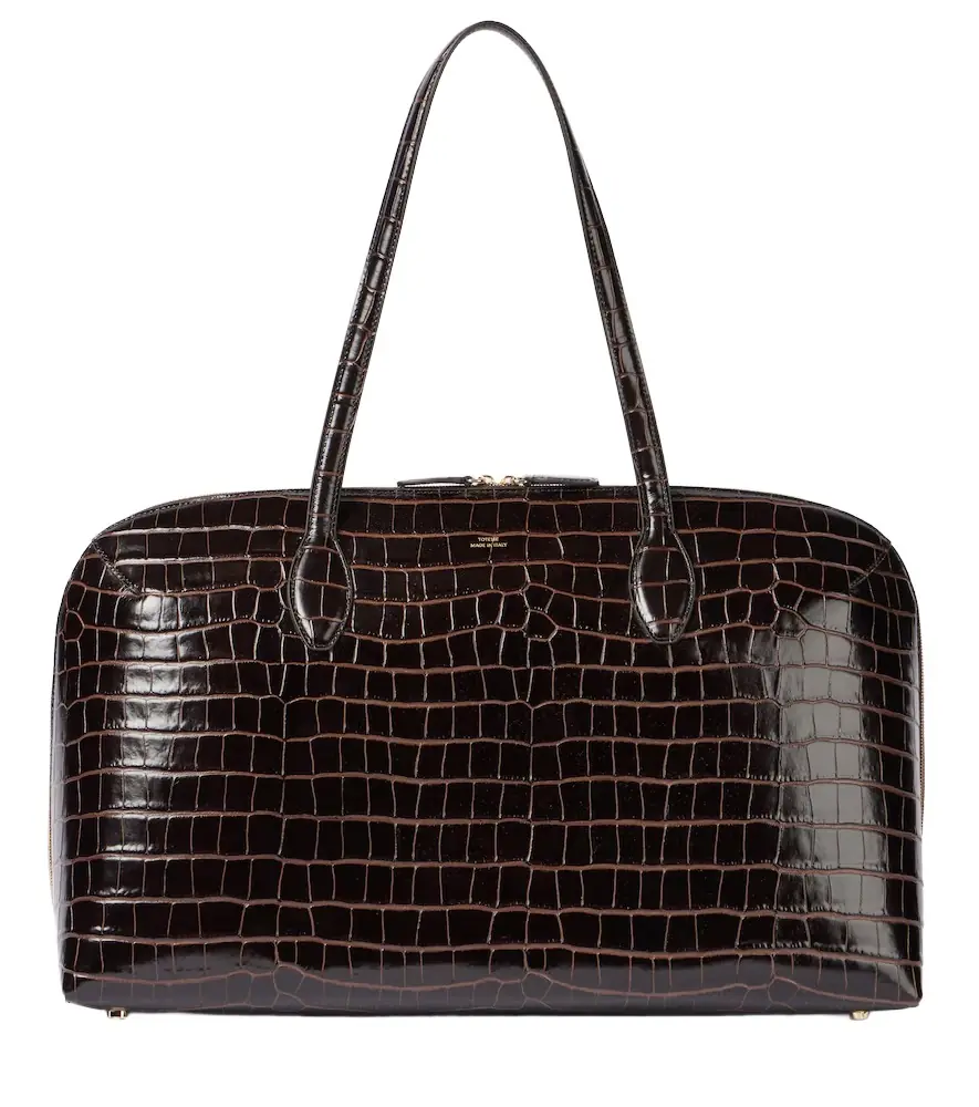 Toteme Croc-effect leather tote bag