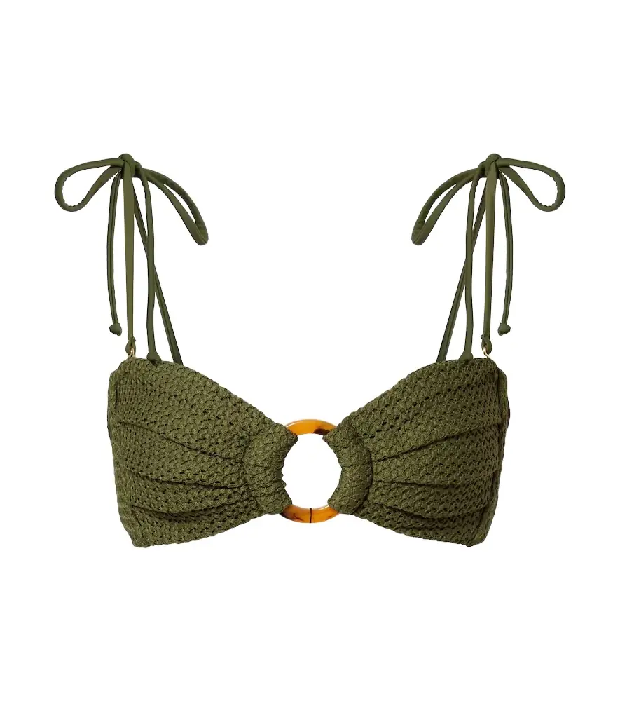 Montce Tori crochet bandeau bikini top