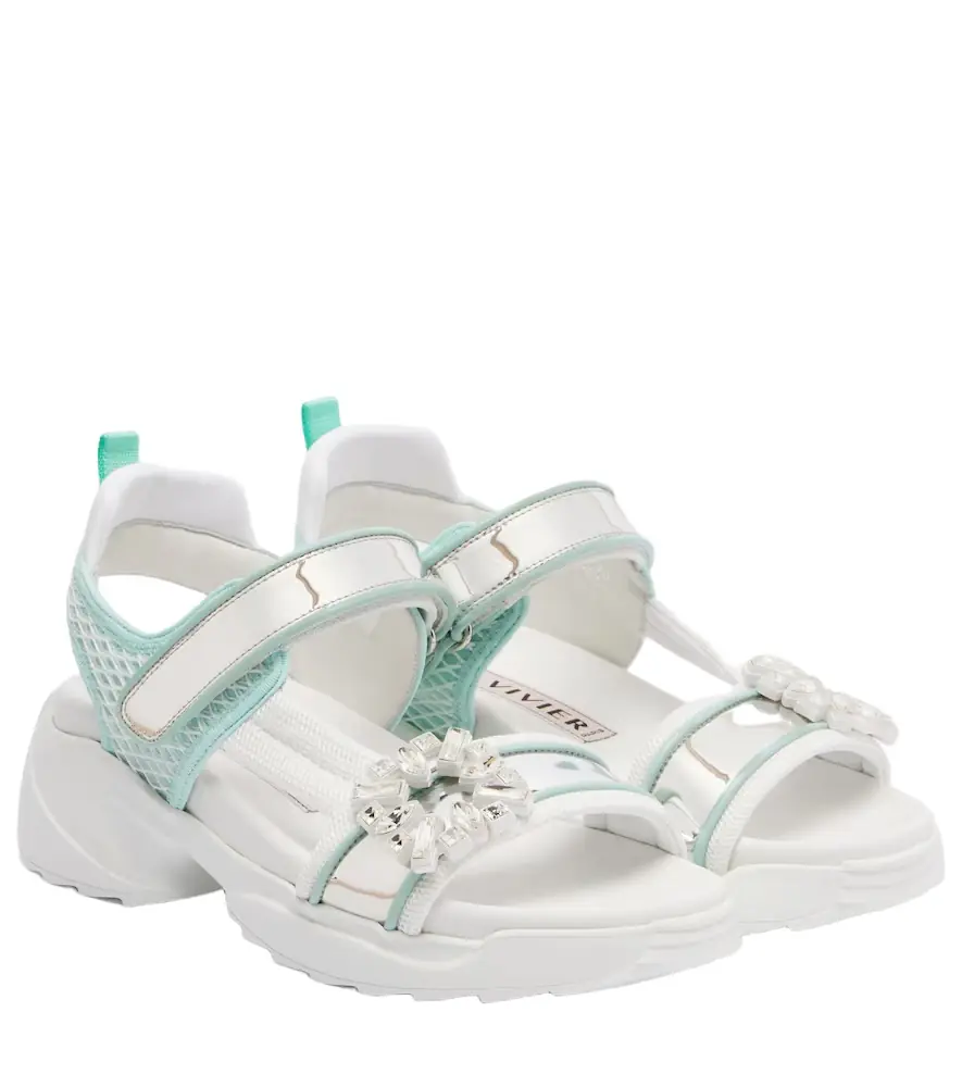 Roger Vivier Viv' Run embellished sandals