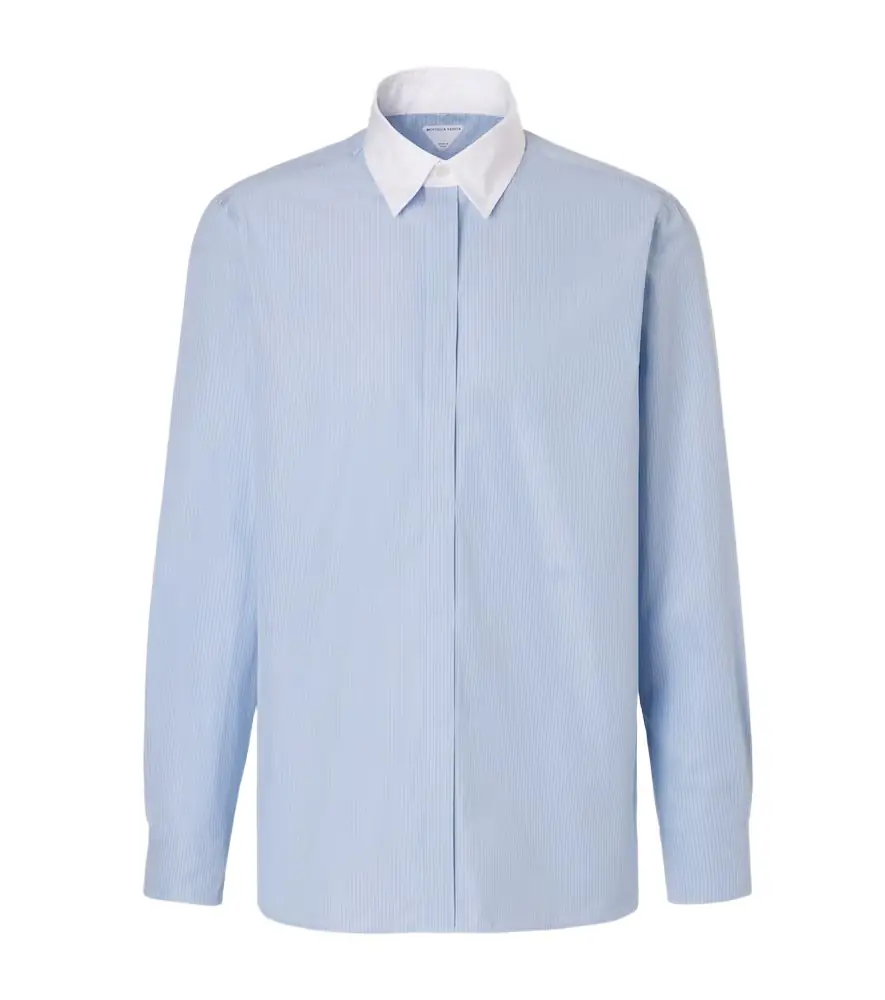 Bottega Veneta Pinstripe cotton poplin shirt