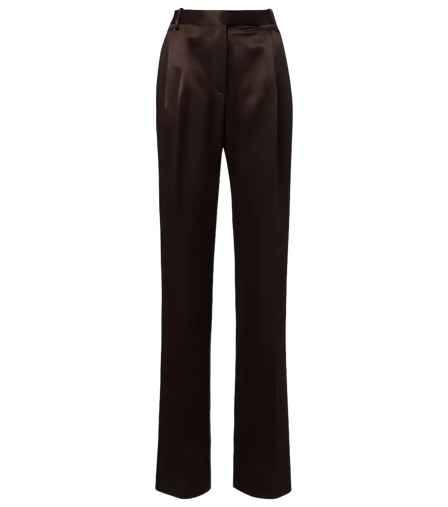 Tom Ford Pleated silk straight pants
