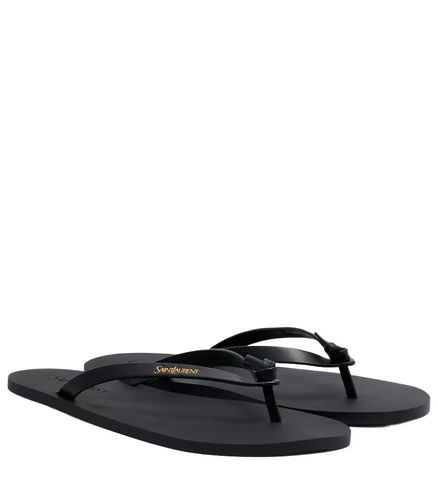 Saint Laurent Pool leather thong sandals