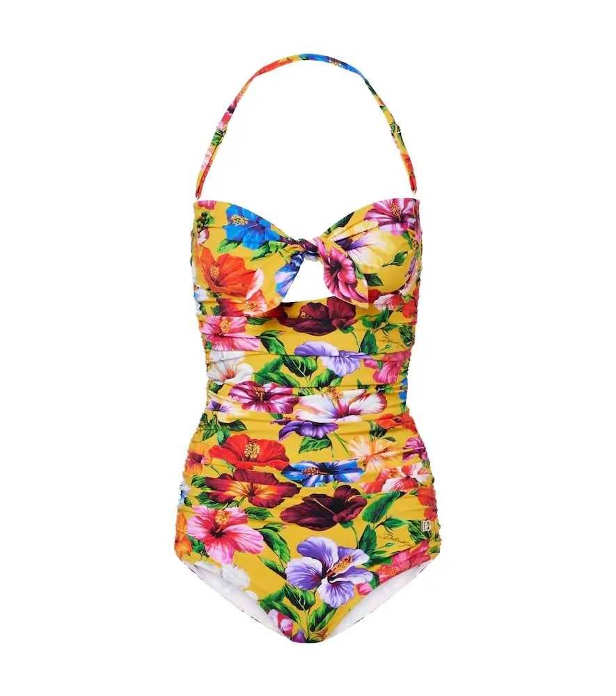 Dolce & Gabbana Floral cutout swimsuit