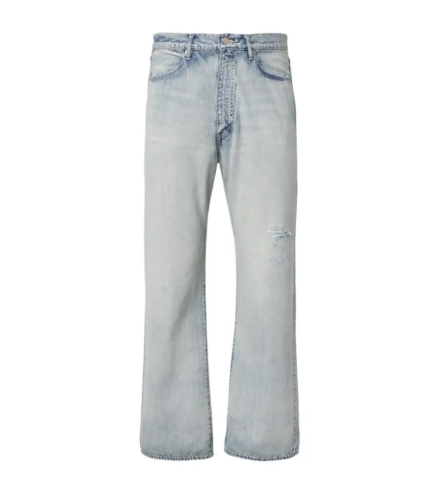 Auralee Faded straight jeans