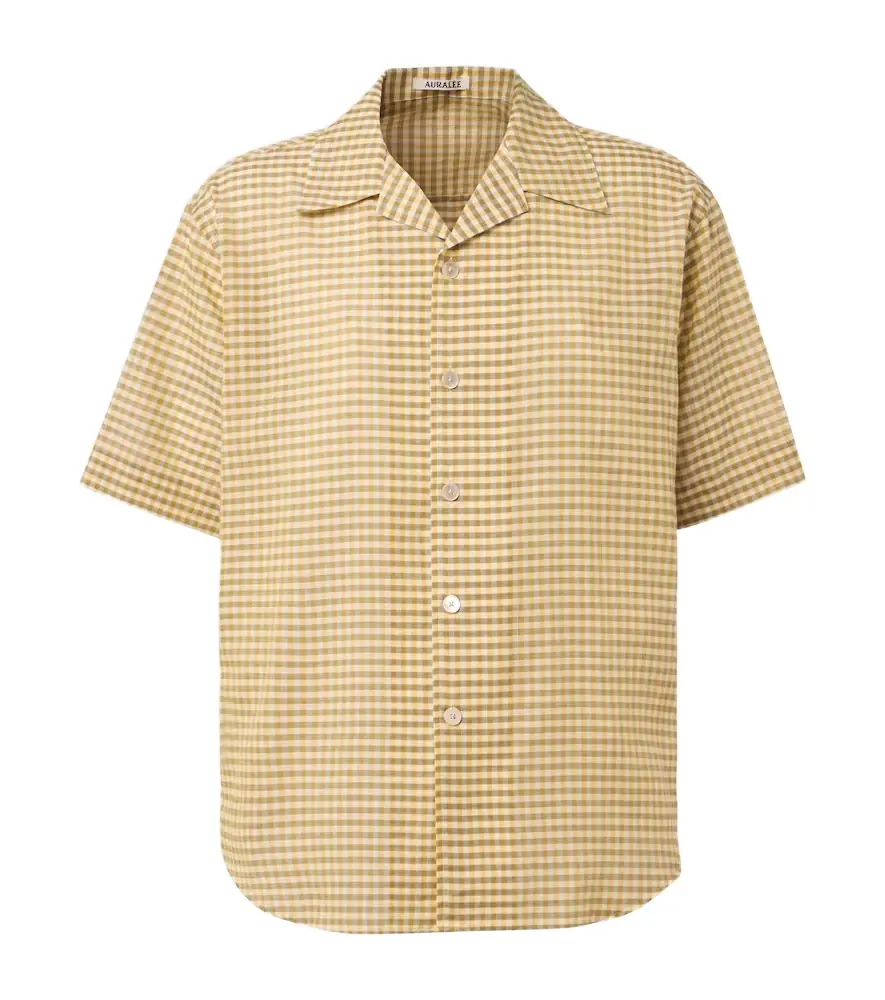 Auralee Gingham cotton shirt