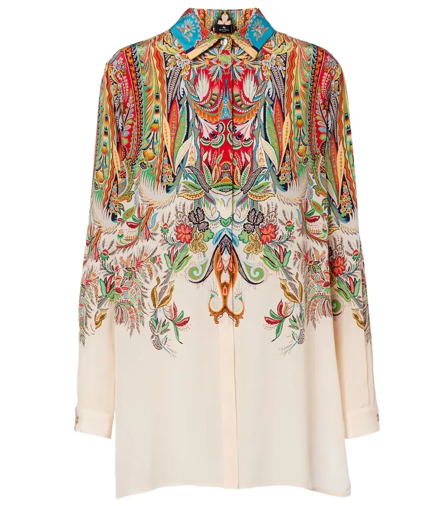 Etro Printed silk shirt