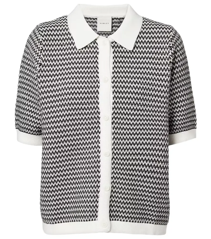 Varley Gaelle chevron cotton cardigan