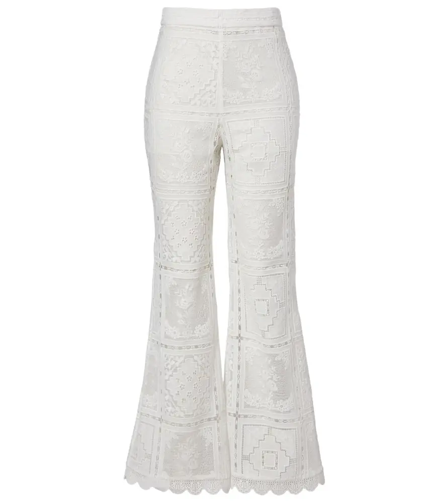 Zimmermann Floral lace flared pants