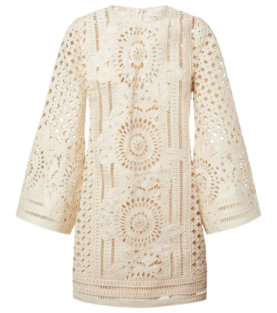 Zimmermann Indra broderie anglaise cotton minidress