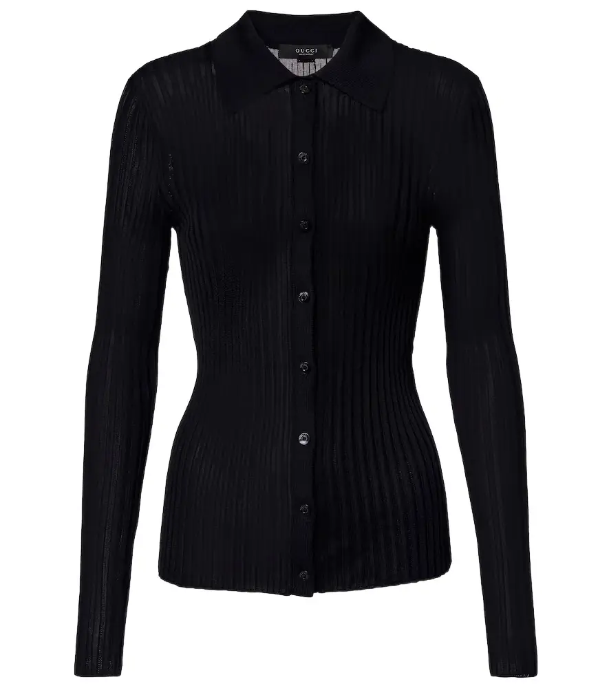 Gucci Ribbed-knit cardigan
