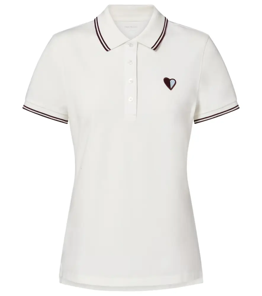 Tory Burch Cotton-blend piqué polo shirt