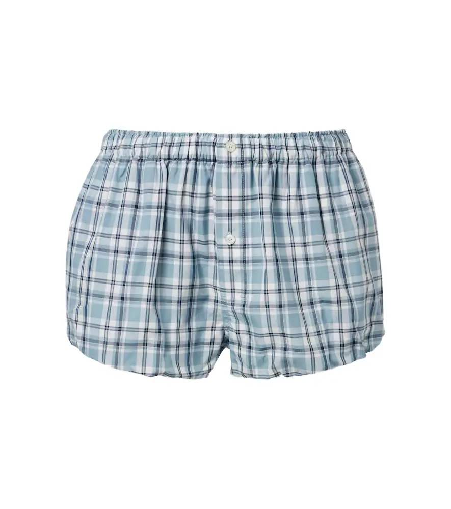 Acne Studios Checked cotton shorts