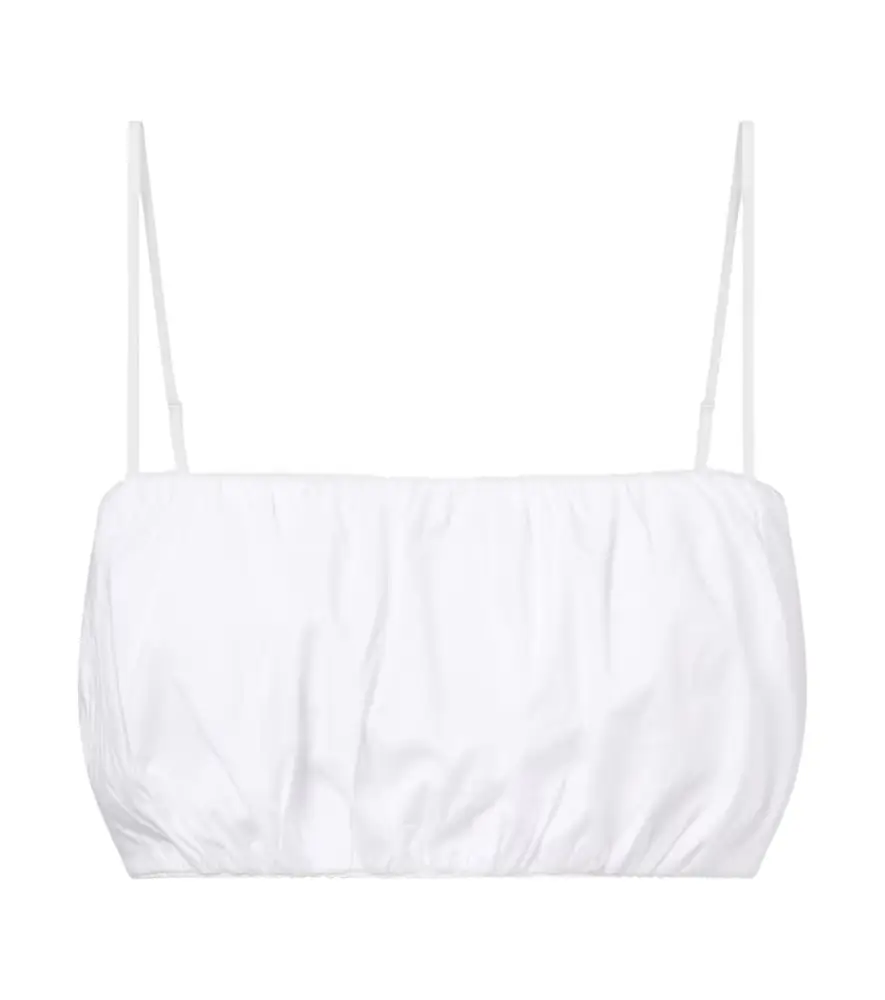 Staud Fiore cotton crop top