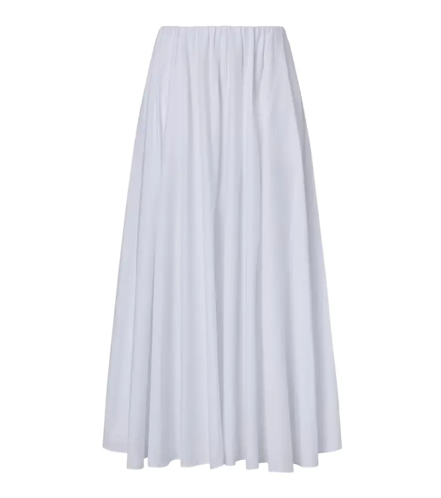 Staud Milano pleated cotton maxi skirt