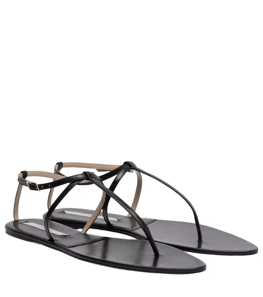 Christen Mono Strap leather thong sandals