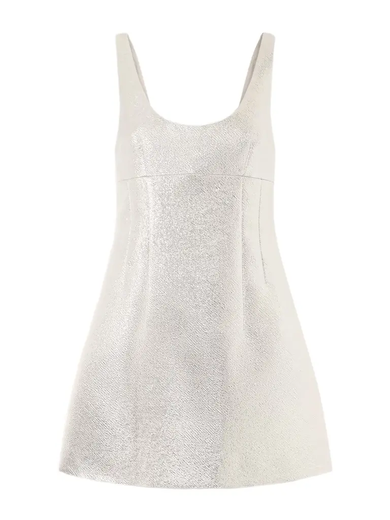 Emilia Wickstead Emma Metallic Cloque Mini Dress