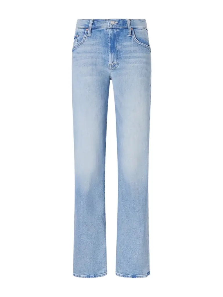 Mother The Mid Rise Zip Rambler Skimp Wide-leg Jeans