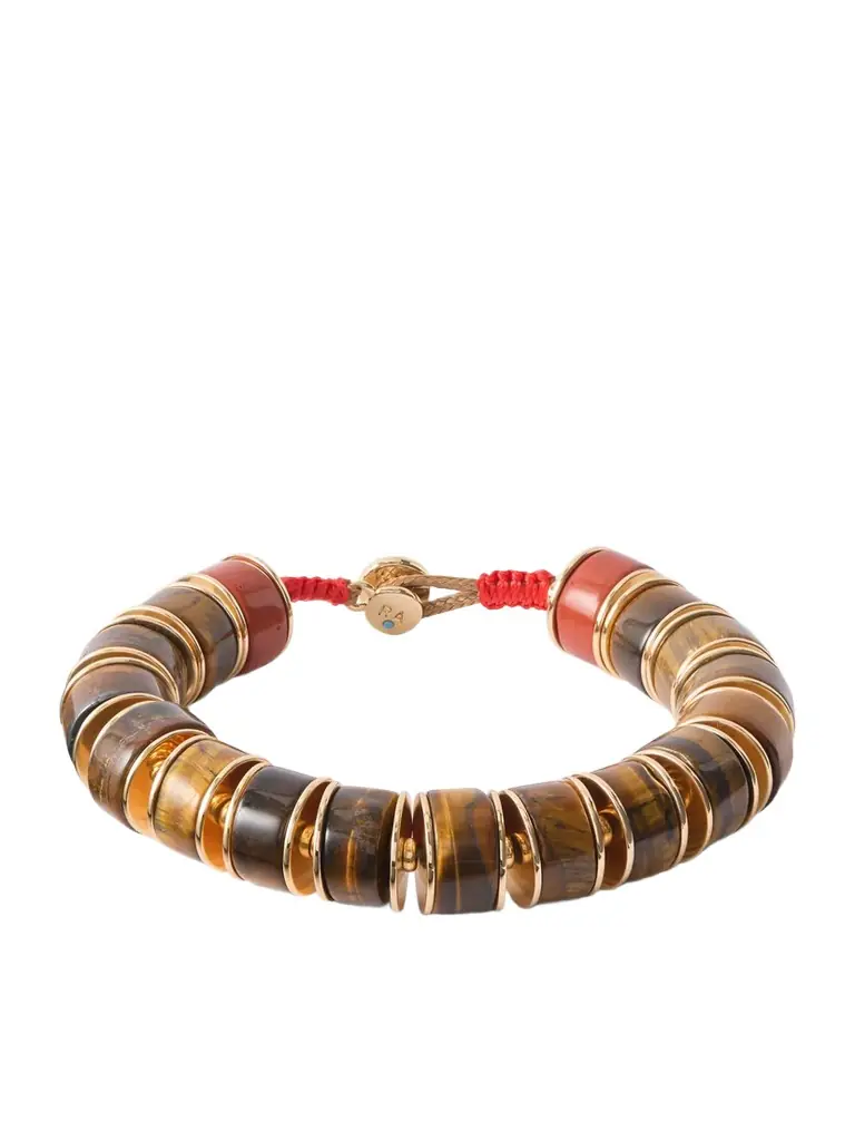 Roxanne Assoulin The Stone Slide Gold-tone And Tiger's Eye Beaded Bracelet