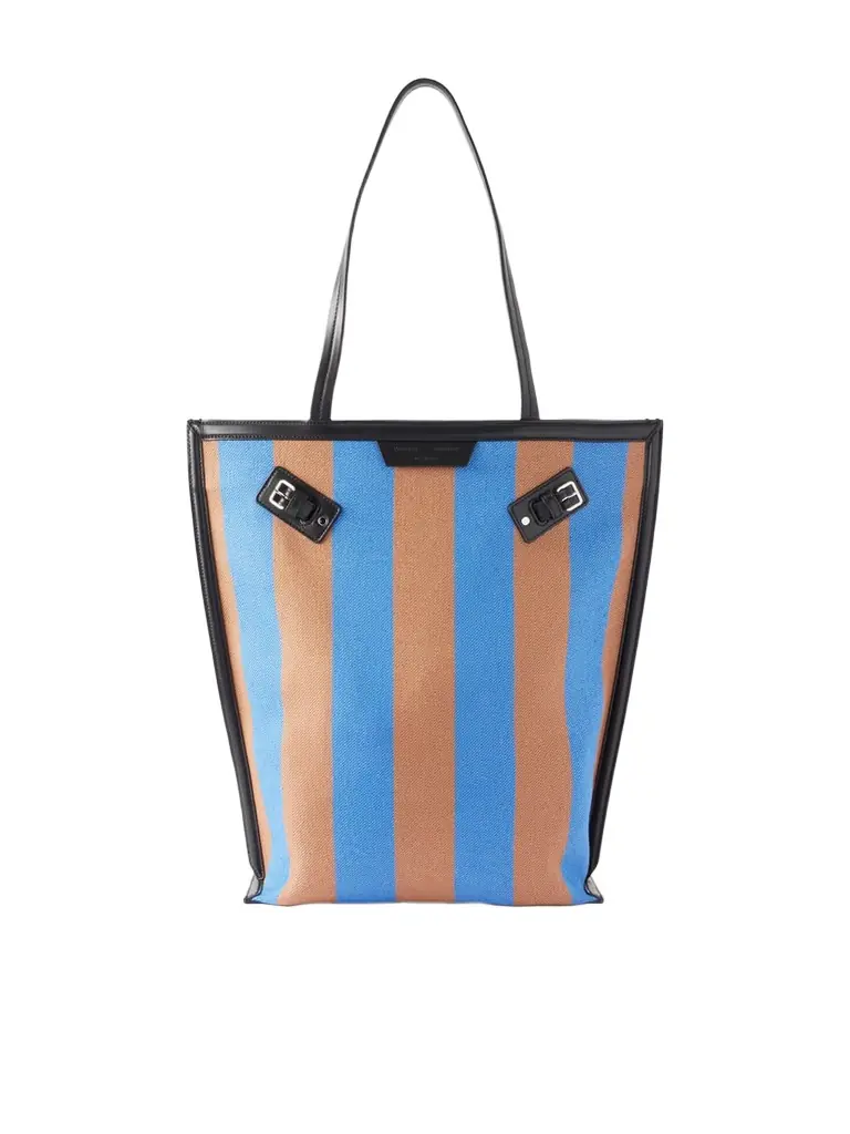 Proenza Schouler North South Days Striped Leather-trimmed Canvas Tote