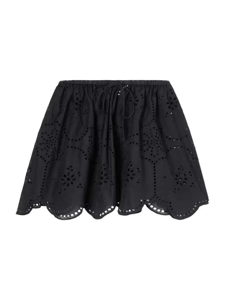 Matteau Scalloped Broderie Anglaise-trimmed Cotton Mini Skirt