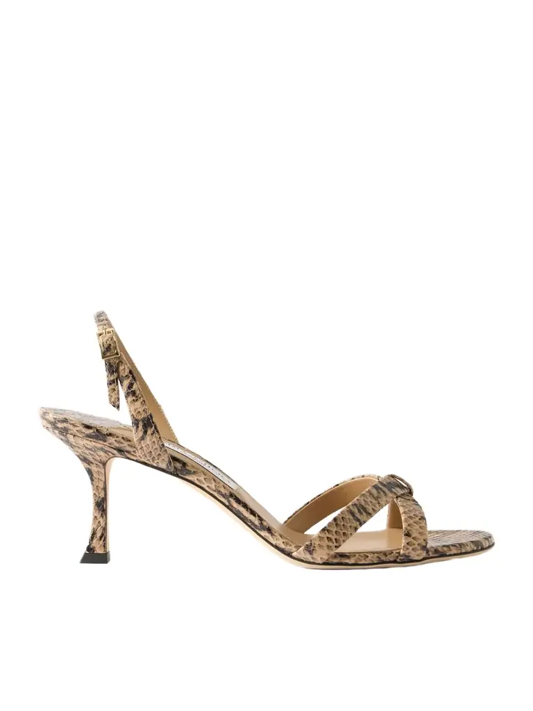 Jimmy Choo Elsy 70 Snake-effect Leather Sandals