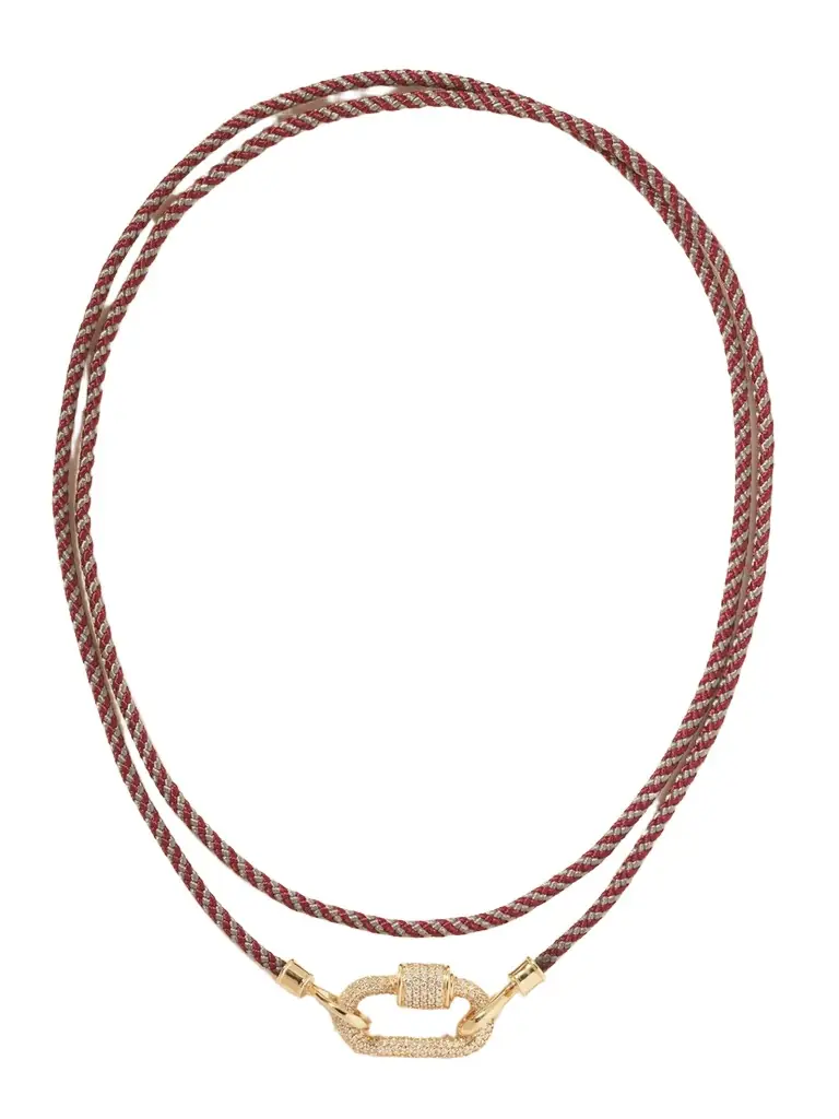 Marla Aaron 14-karat Gold, Diamond And Cord Necklace