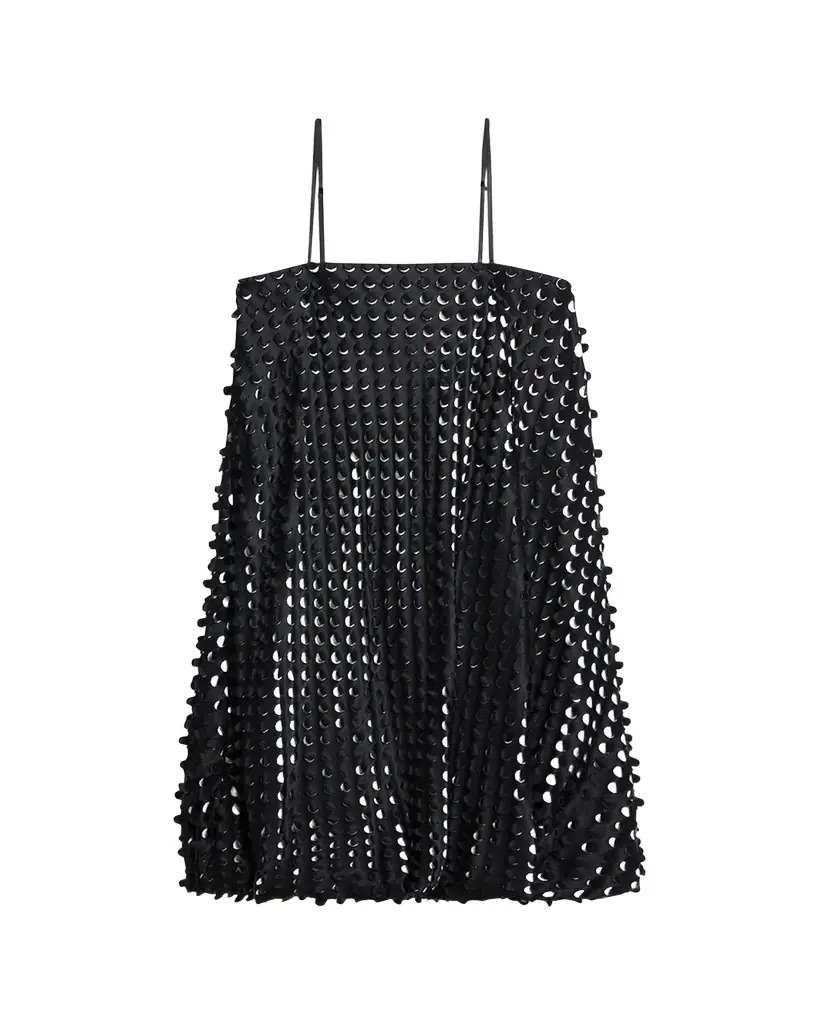 Helmut Lang Sleeveless Hole-Punch Bubble Dress