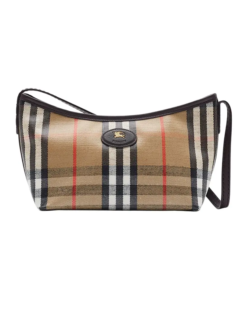 Burberry Highlands Check Jacquard Shoulder Bag