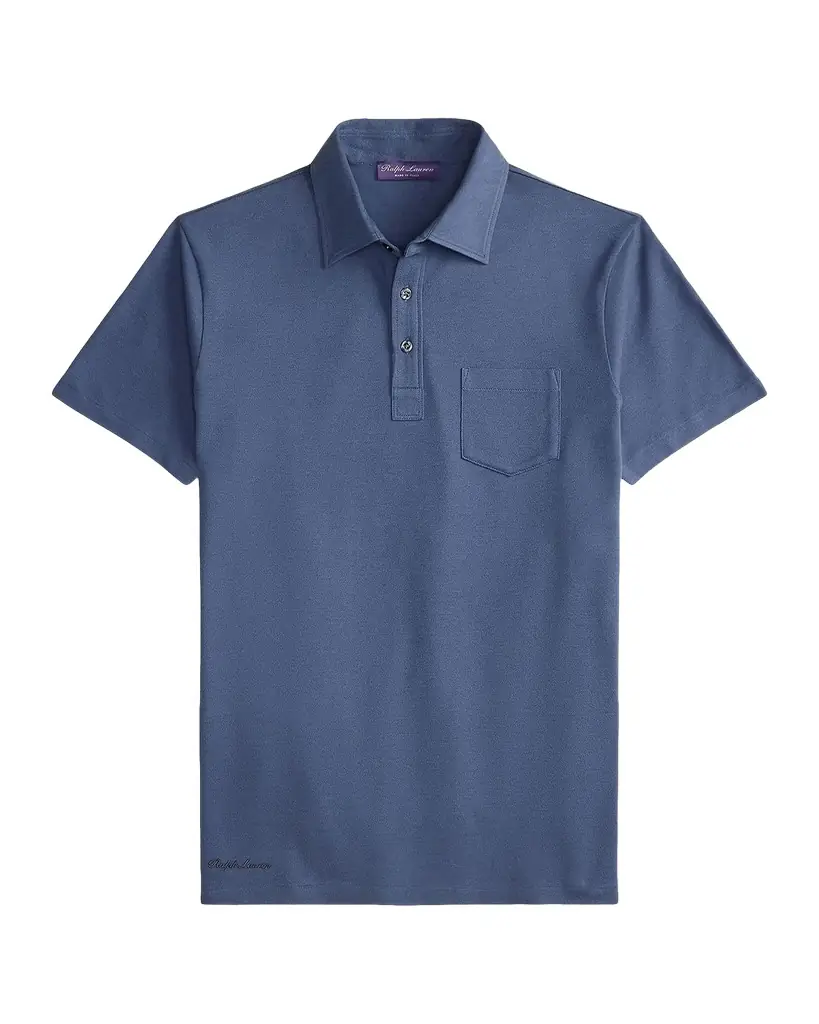 Ralph Lauren Purple Label Cotton-Cashmere Piqué Polo Shirt