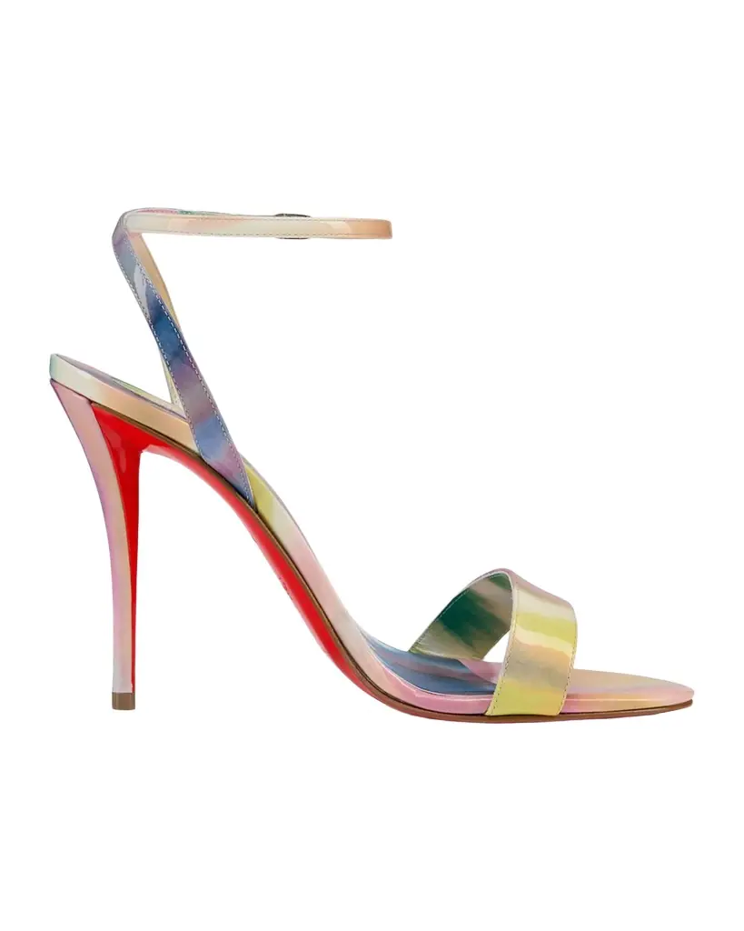 Christian Louboutin 100mm Miss Z Tie-Dye Patent Leather Sandals