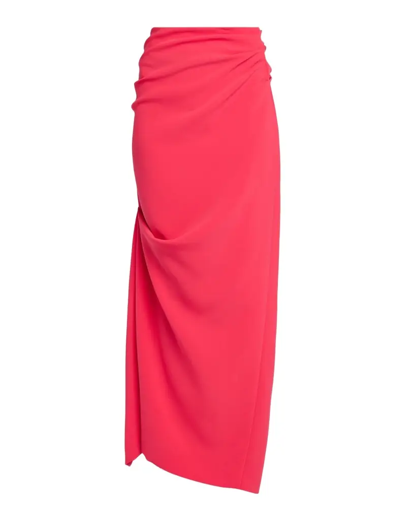 CHRISTOPHER JOHN ROGERS Asymmetric Drape Midi Skirt
