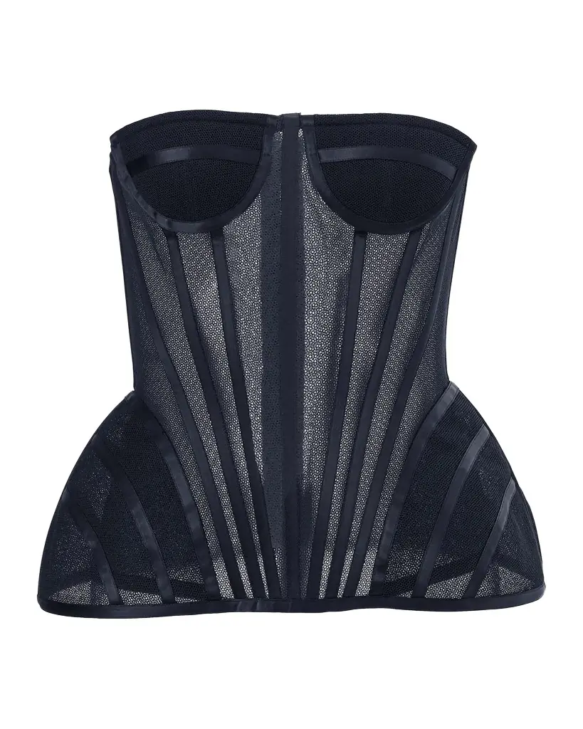 Carolina Herrera Strapless Exaggerated Peplum Bustier Top