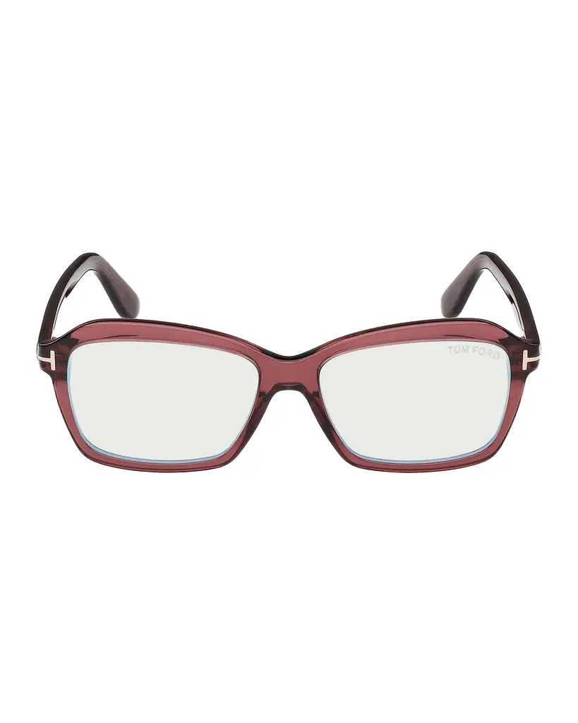 TOM FORD 54MM Blue Block Rectangular Eyeglasses