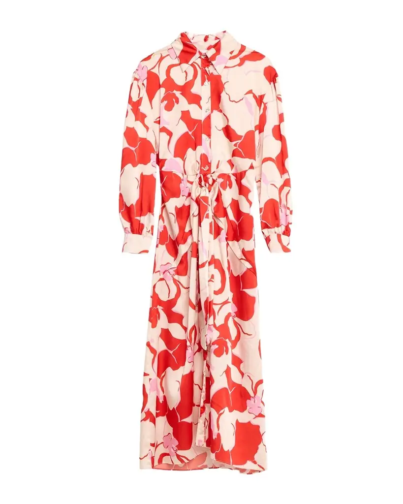 MISA Los Angeles Kasbah Floral Midi Shirtdress