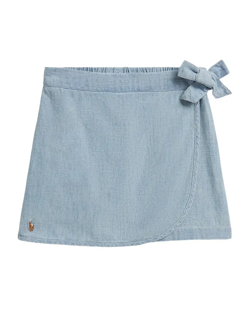 Polo Ralph Lauren Little Girl 's & Girl 's Indigo Chambray Wrap Skort